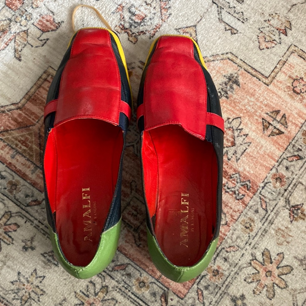 Vintage Amalfi Ida Multi Navy Nappa Leather Shoes